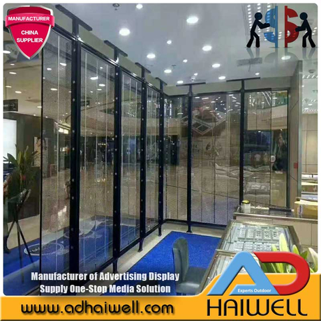 Building Walls Glass Curtain Wall Transparent Led Video